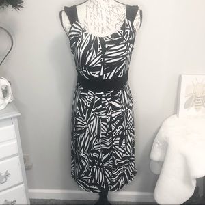 AB Studio Black and White Print Dress